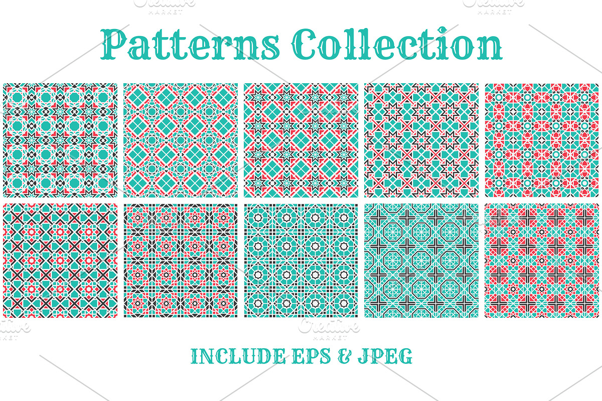 Turkish seamless tiles, a Pattern Graphic by dacascas (Photo 2 of 5)