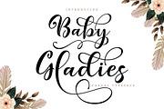 Baby Gladies, a Script Font by Straight.co (Thumbnail 1 of 9)