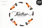 Feather Watercolor Collection, an Illustration by everysunsun (Thumbnail 2 of 6)