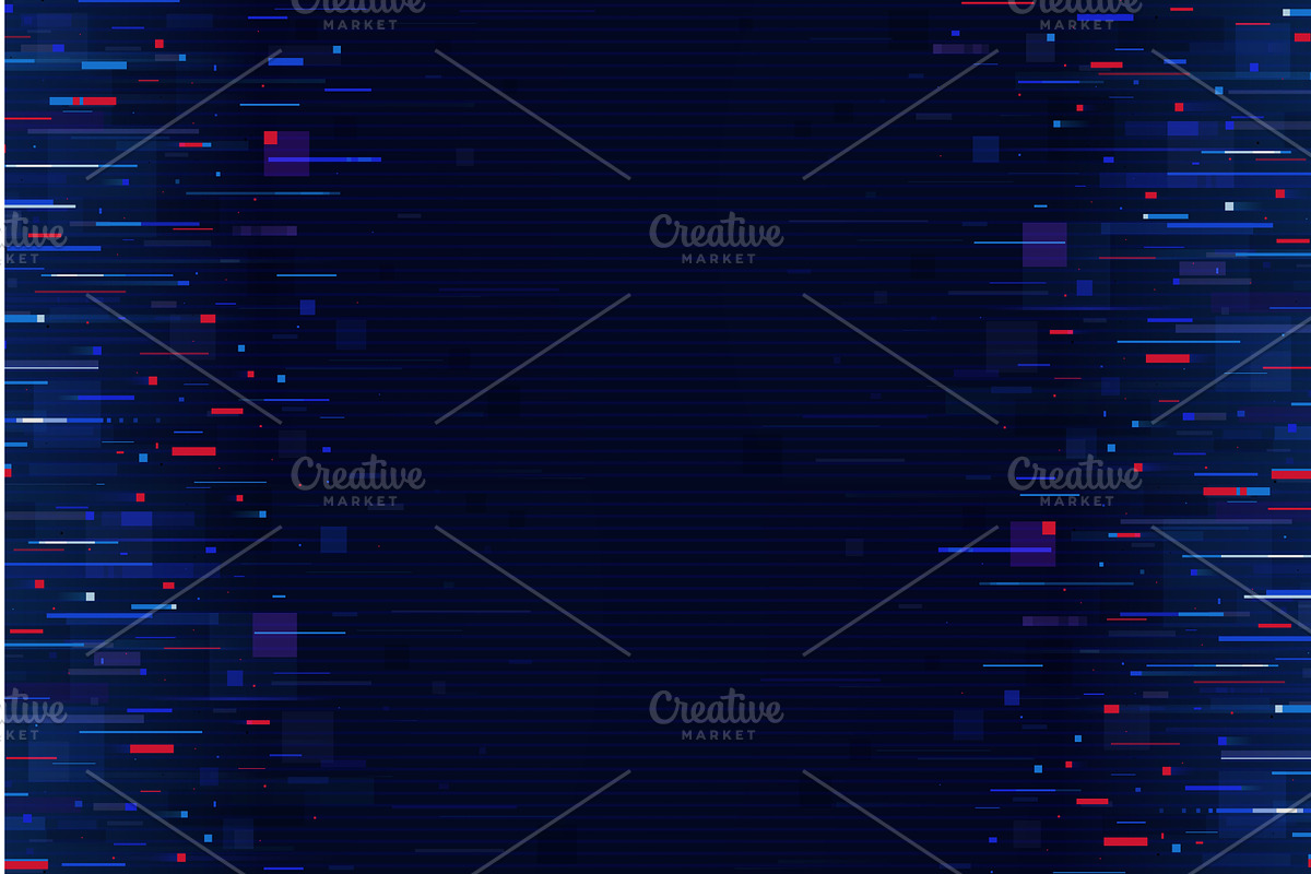 Pixel glitch effect on noise screen, a Technology Illustration by Vector Tradition