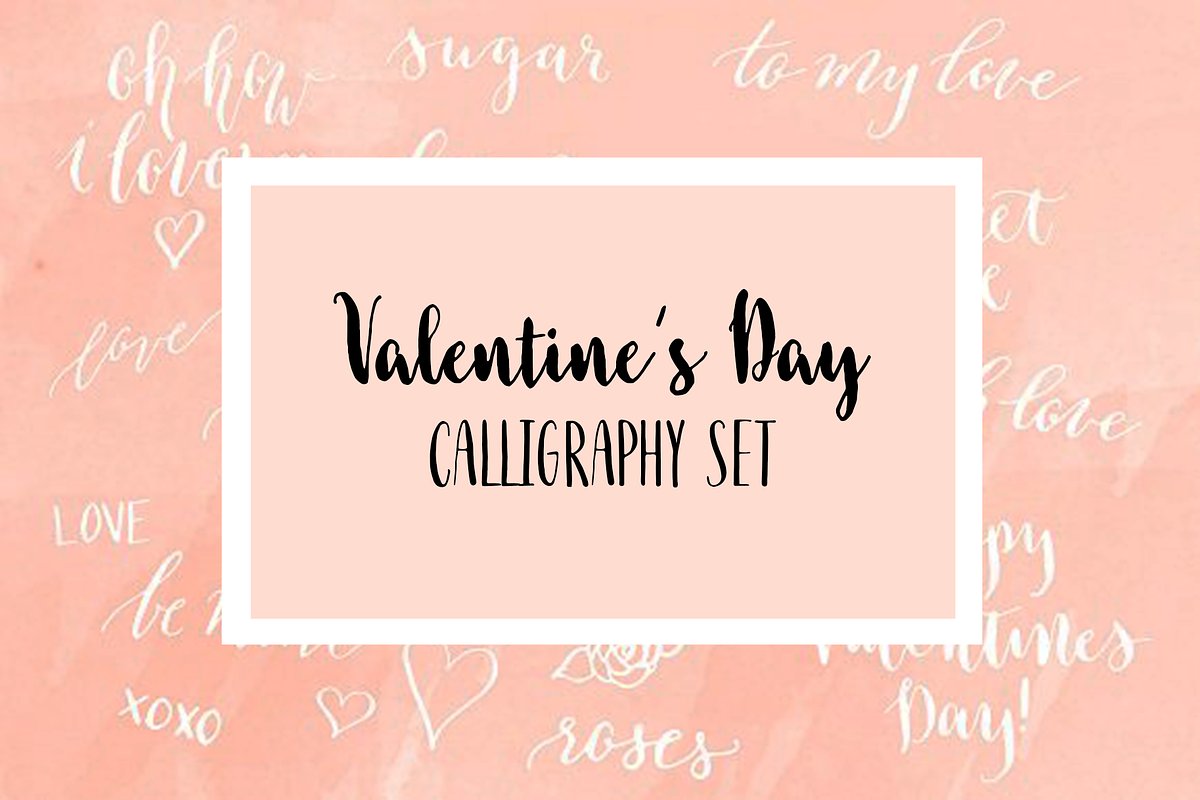 Valentine's Day Calligraphy Overlays, an Illustration by Irina Vascovet (Photo 1 of 4)