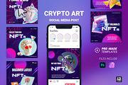 Crypto Art Social Media Post, a Social Media Template by itefan Studio (Thumbnail 1 of 4)