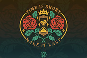 The Sand of Time And Rose, an Object Illustration by Krizvector Artwork Shop (Thumbnail 1 of 3)