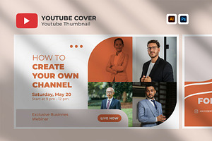 Youtube Banner Template Design, a Social Media Template by hekenostudio