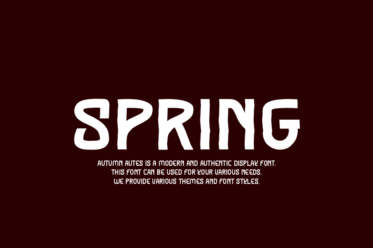 Autumn Autes - Tropical Font, a Sans Serif Font by Iqsiart Studio (Photo 3 of 6)