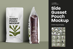 13 Mockups Side Gusset Coffee Bag