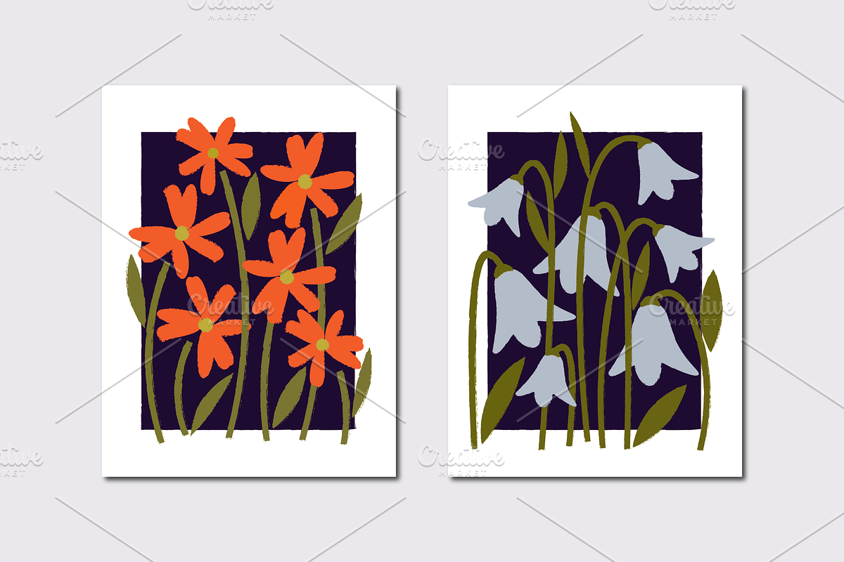 FLOWER POSTER SET (6 ILLUSTRATIONS), a Decorative Illustration by Bonfloret Studio (Photo 6 of 8)