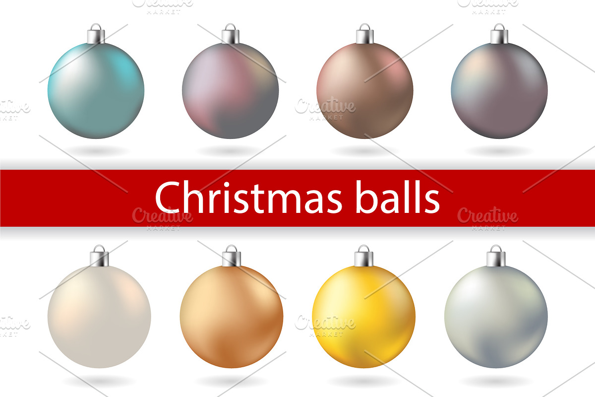 Christmas Balls Vector Objects, an Object Graphic by Plaid4You (Photo 1 of 5)