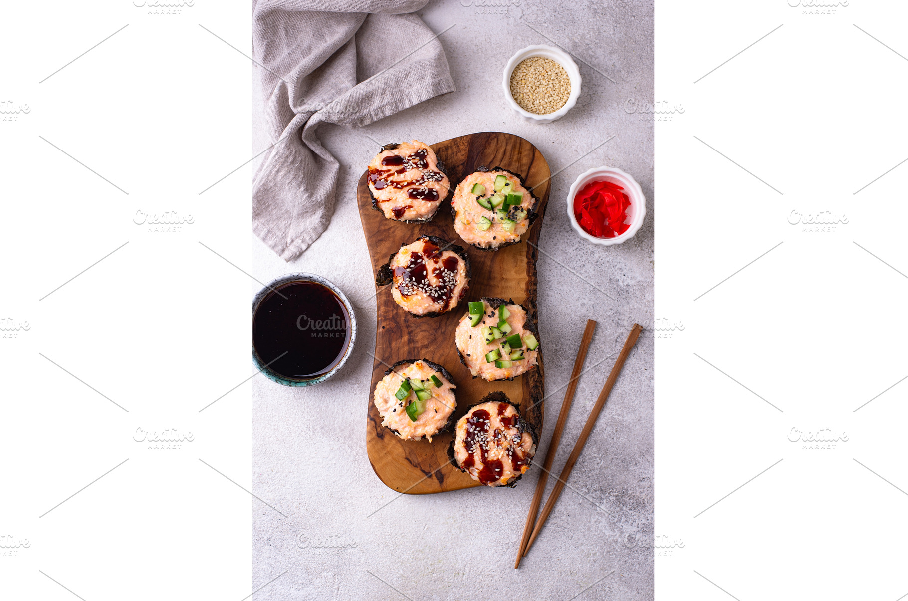 Trendy sushi muffin or cupcake, a Food & Drink Photo by Yulia Furman