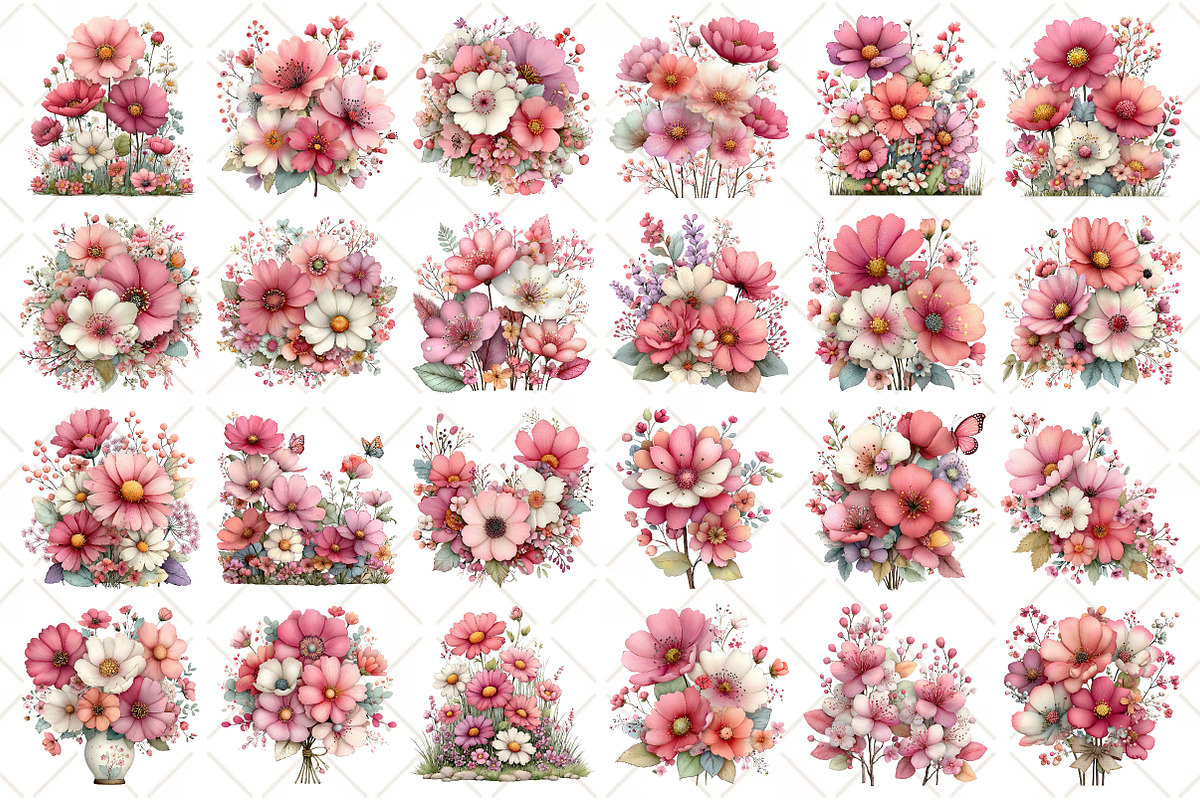 Watercolor Wildflower Clipart, an Illustration by Black Bird Studio (Photo 2 of 5)