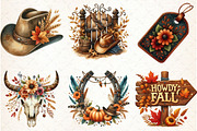 Cowboy Autumn Clipart, an Illustration by Libby Wishes (Thumbnail 2 of 7)
