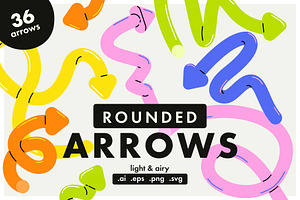 Rounded Arrows - Light & Airy, an Object Graphic by Pásha
