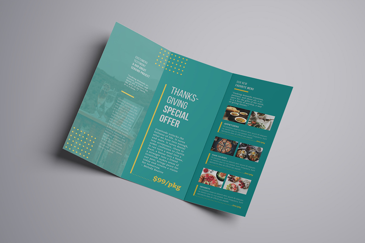 Catering Trifold Brochure, a Brochure Template by Bookrak Graphic Design (Photo 2 of 4)