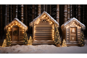 rustic holiday wood background ai, a Holiday Photo by pikepicture