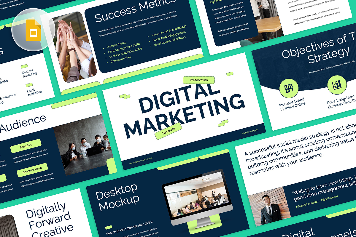 Digital Marketing Google Slides, a Presentation Template by rgbryand (Photo 1 of 7)