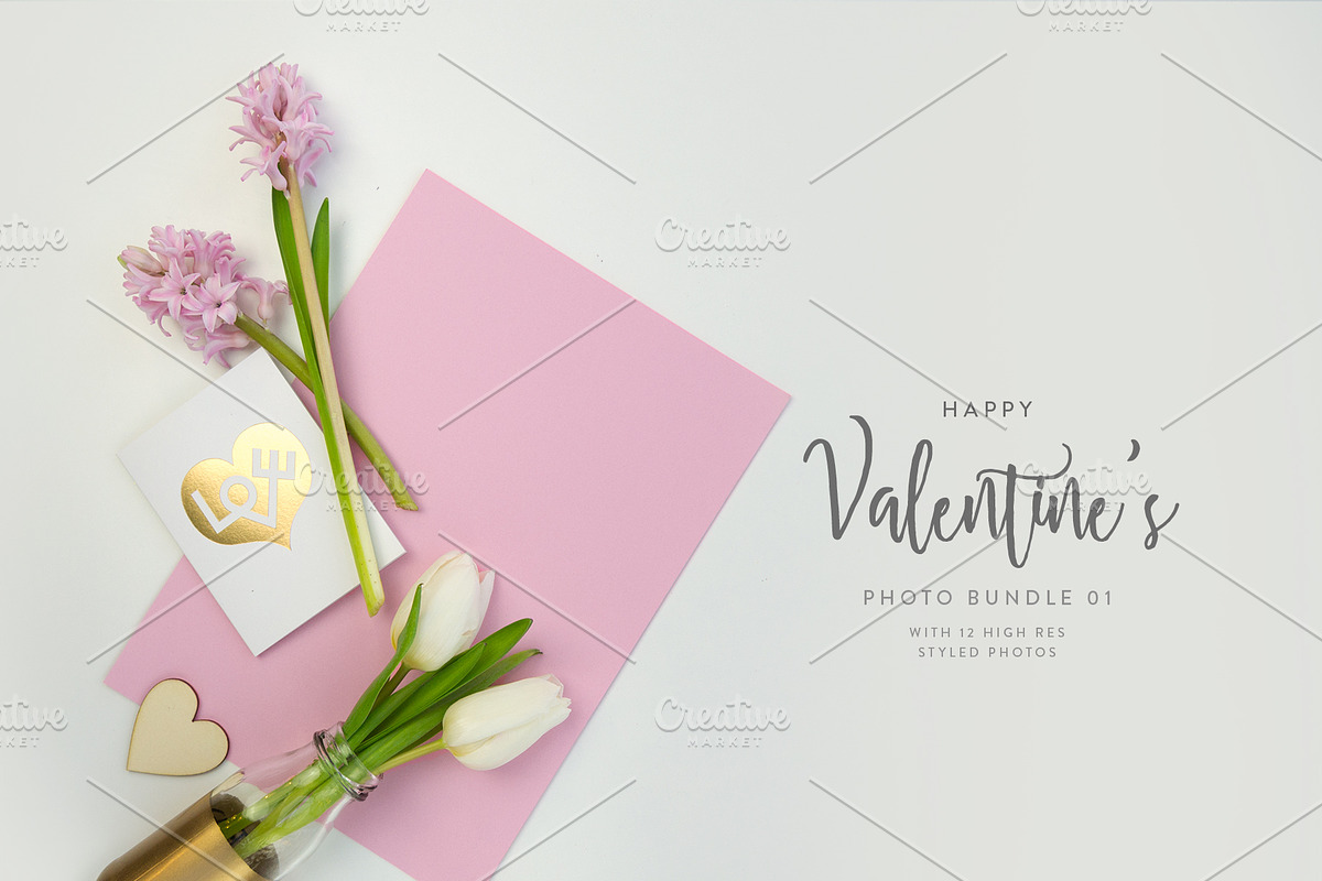 Valentine's Styled Photo Bundle 01, a Product Mockup by GT Studio (Photo 2 of 13)