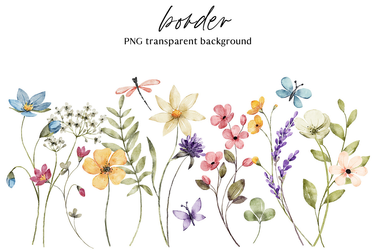 Wild flowers, butterflies, dragonfly, a Decorative Illustration by Larisa Maslova (Photo 4 of 11)