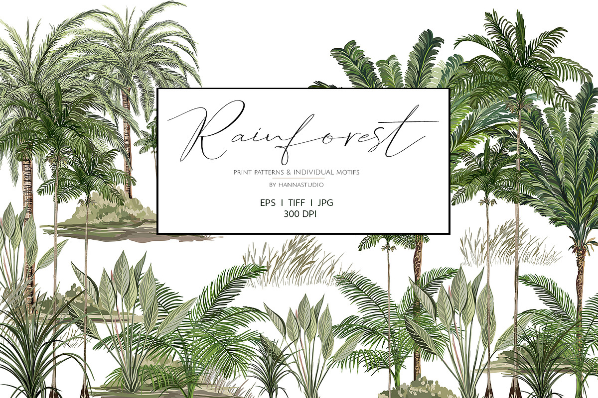RAINFOREST, Luxury Prints!, a Pattern Graphic by HannaStudio (Photo 1 of 7)