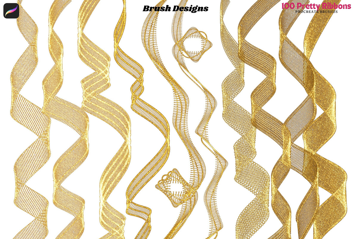 Procreate 100 Pretty Ribbons Brushes, a Brush Add-On by Fashion Workshop Bkk (Photo 10 of 21)