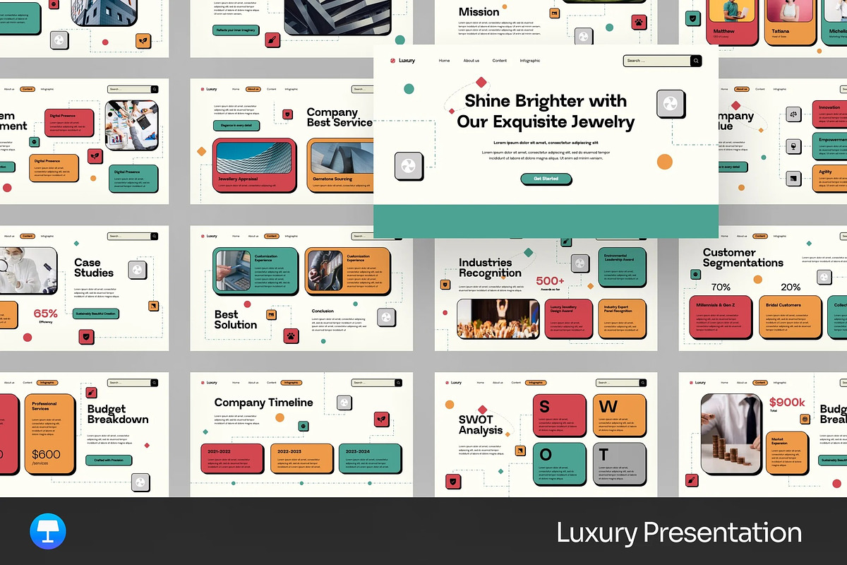 Luxury Brand Keynote Templates, a Presentation Template by Fit-tee (Photo 1 of 2)