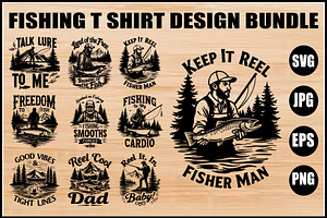 Funny Fishing T-Shirt Bundle, an Object Graphic by Designer_Momina