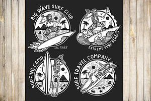 Skeleton Surfer Logo Templates