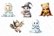 Kawaii Baby Halloween Clipart PNG, an Illustration by DreamPrint404 (Thumbnail 3 of 4)