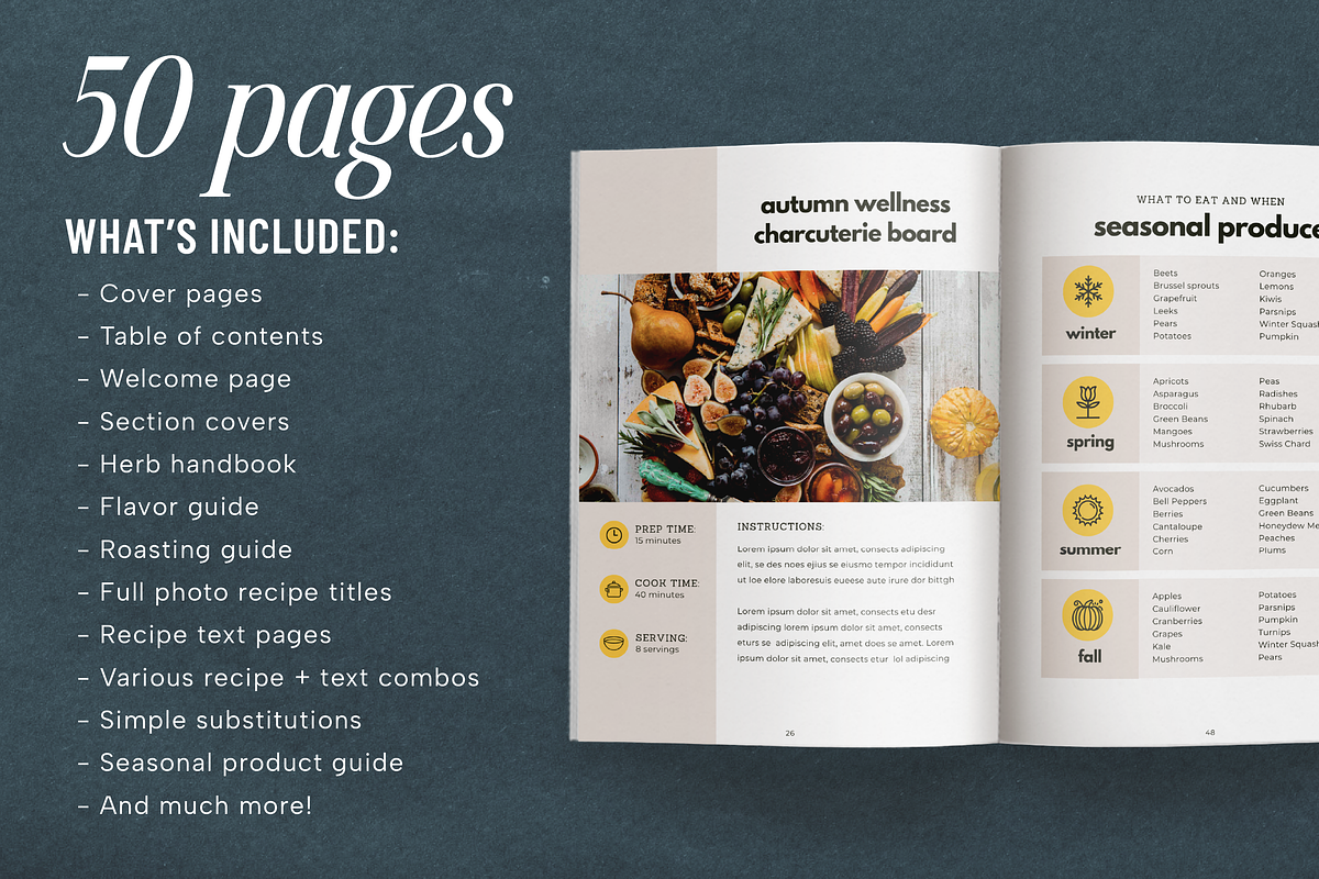 Food Creator Cookbook Template, a Magazine Template by Studio Soluna (Photo 2 of 10)