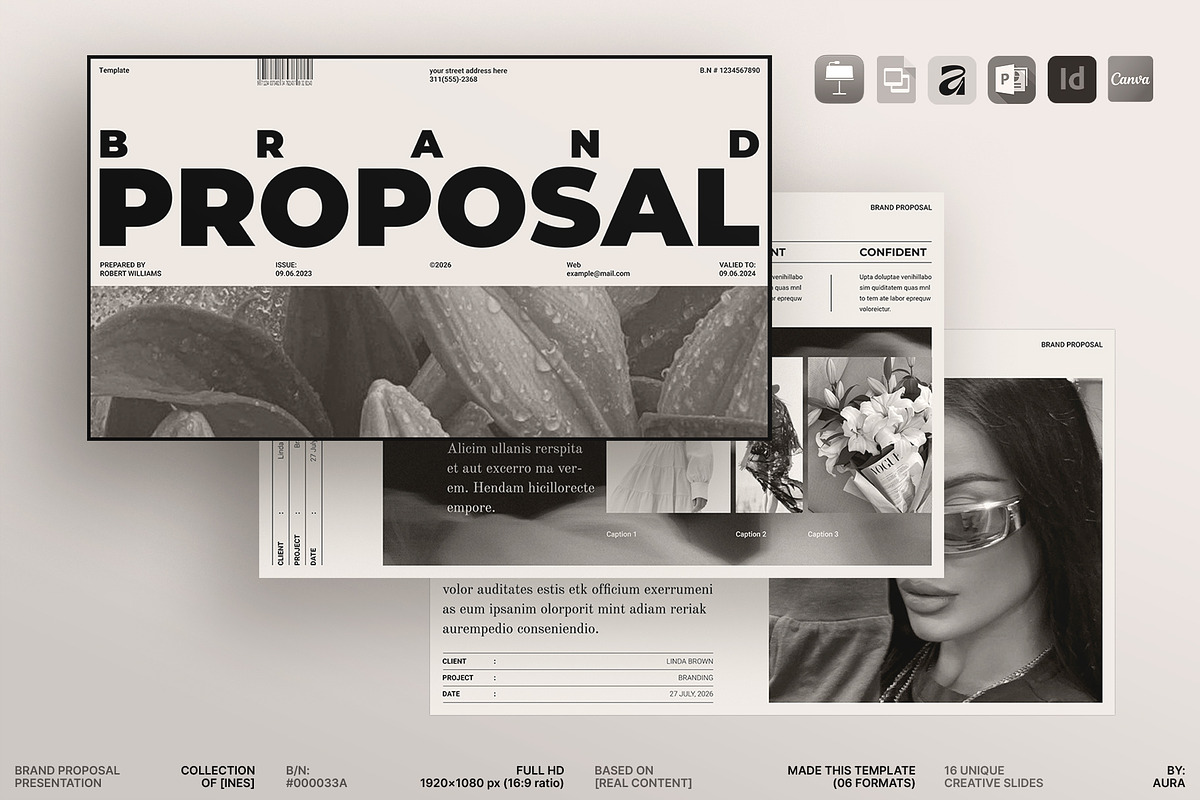 Brand Proposal Presentation Template, a Presentation Template by ArtisanaAura (Photo 1 of 14)