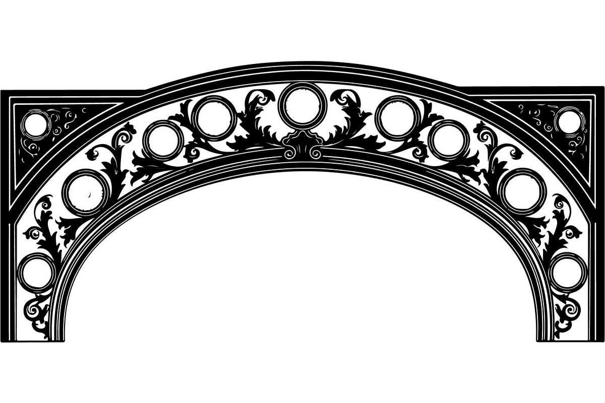 Ornamental Floral Arch Engraving, a Decorative Illustration by Designer_Momina (Photo 13 of 21)