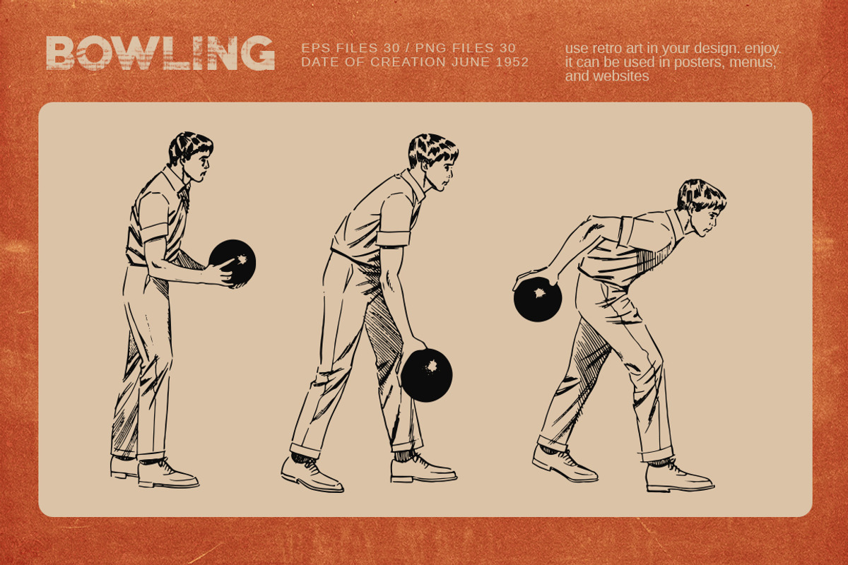 Retro Bowling, an Illustration by Retro Machine (Photo 4 of 6)