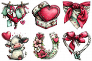 Western Valentine Clipart Bundle, an Illustration by Daily.Designs (Thumbnail 6 of 7)