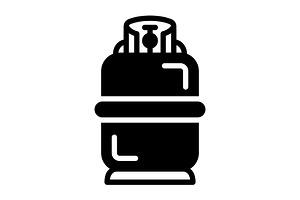 Cylinder gas solid icon, a Solid Icon by Creative priyanka