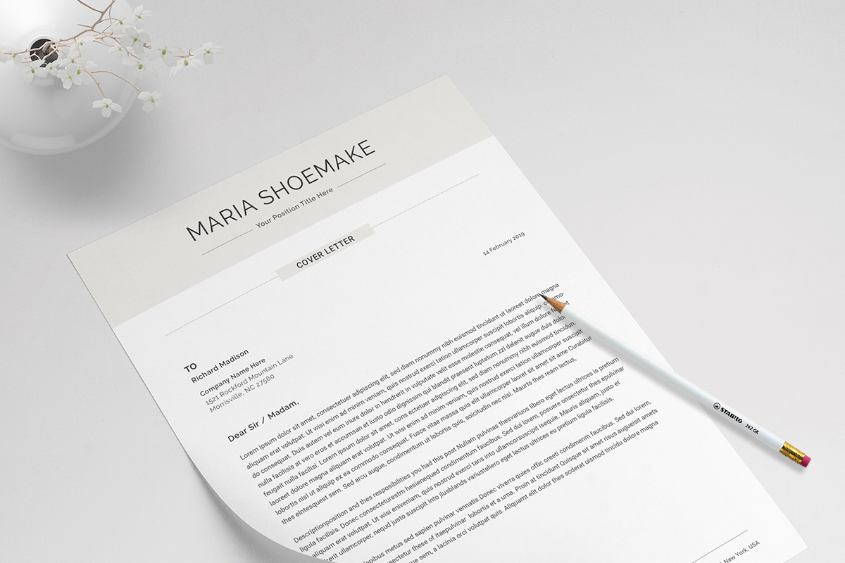 Resume Template / CV, a Resume Template by CreativeZoom (Photo 4 of 4)
