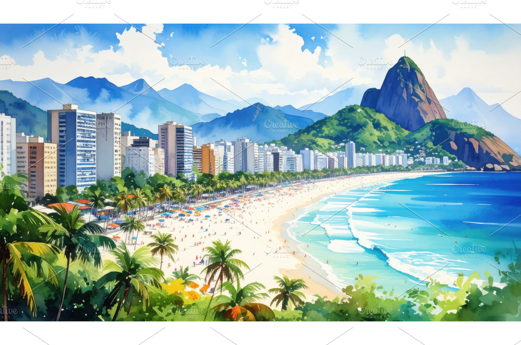 Tropical beach cityscape with, a Holiday Photo by Igor Tichonow