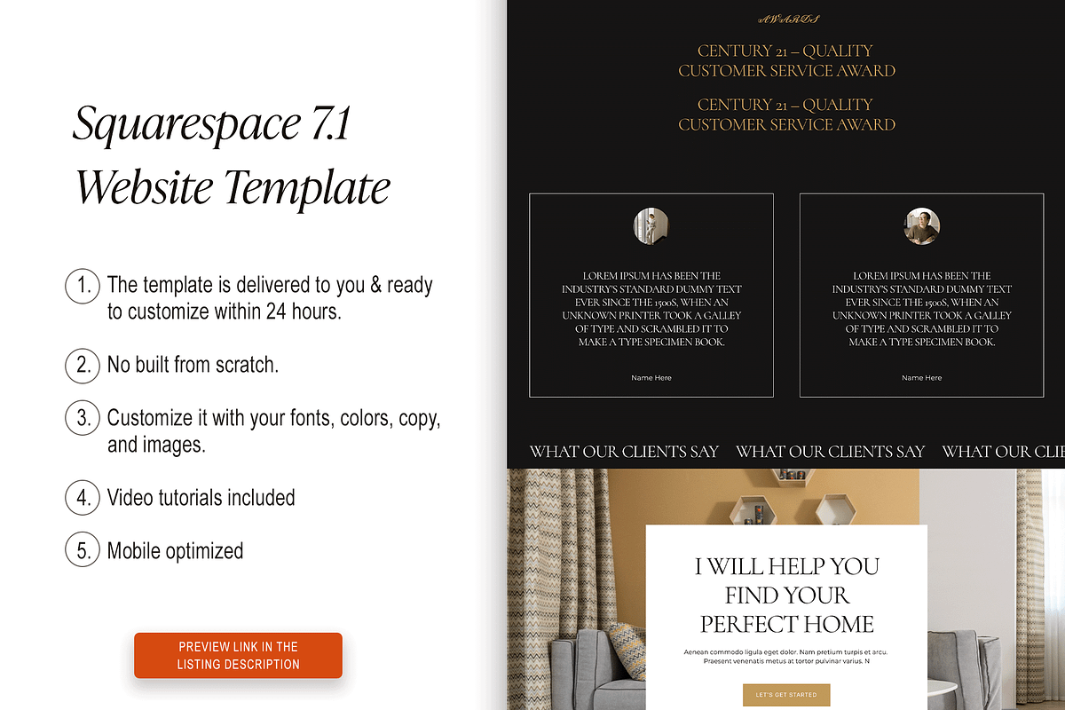 Realtor Squarespace 7.1 Template, a Squarespace Template by Kseniia_Design (Photo 3 of 9)