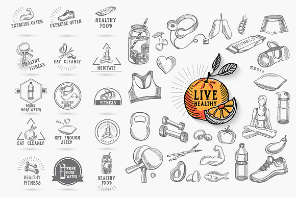 Healthy Lifestyle Icons