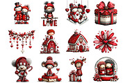 valentines day Clipart, an Illustration by DreamArtGraphic (Thumbnail 2 of 4)