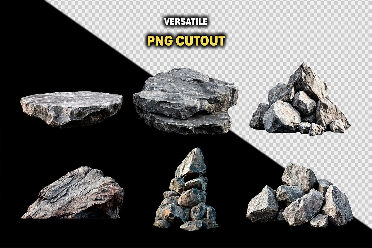 70+ PNG Cutout Isolated Cliff Rocks, an Object Graphic by Mikel Blazgad (Photo 2 of 9)