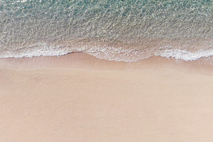 Sand Beach Blue Sea and Wave