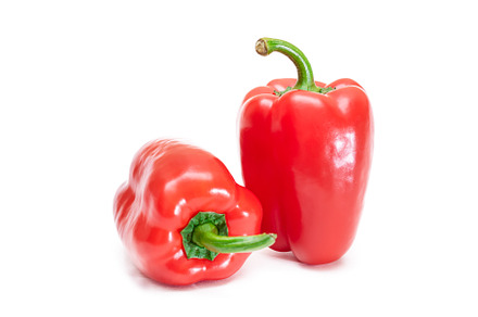 Red Bell Peppers Isolated on White, a Food & Drink Photo by InfinitumProdux