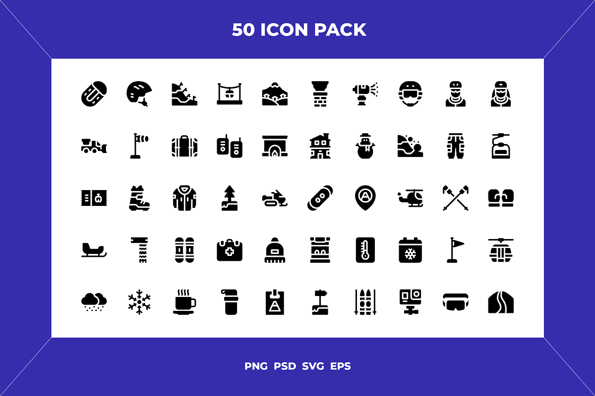 Ski resort icons, an Outline Icon by Wencory (Photo 1 of 2)