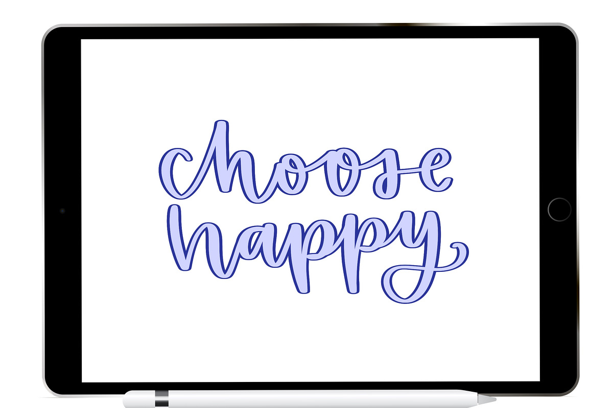 Outline Procreate Lettering Brush, a Brush Add-On by Blue Strawberry Studio (Photo 3 of 7)