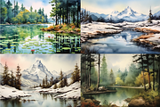 Serene Landscapes Collection, a Seasonal Illustration by artsy-fartsy (Thumbnail 5 of 5)