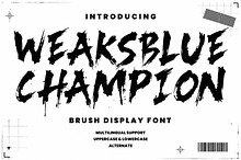 Weaksblue Champion Brush Font