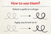 60 ink pen vector brushes, a Brush Add-On by Madiwaso (Thumbnail 4 of 4)