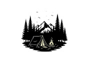 50 Camping Mountain Vector Bundle, an Illustration by jahid234 (Thumbnail 35 of 51)
