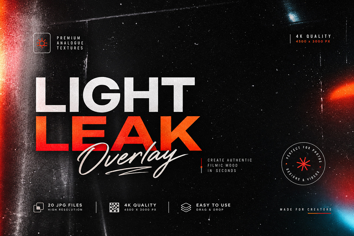Light Leak Overlay Pack, a Texture Graphic by Shovajit (Photo 1 of 3)