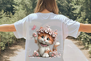Whimsical Floral Kitten Clipart, a Transportation Illustration by Digital Artistic99 (Thumbnail 6 of 9)