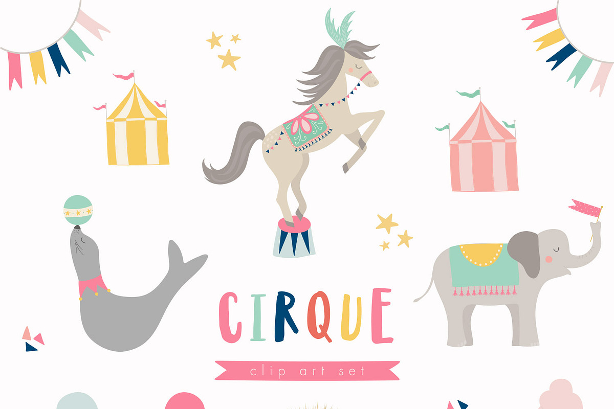 Circus Clip Art - Carnival Clip Art, an Animal Illustration by Hello Muse Design (Photo 2 of 4)